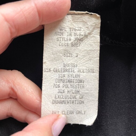 Vintage Black Velvet Bolero / Cropped Blazer w/ Sheer Shoulders - Small - Picture 5 of 8